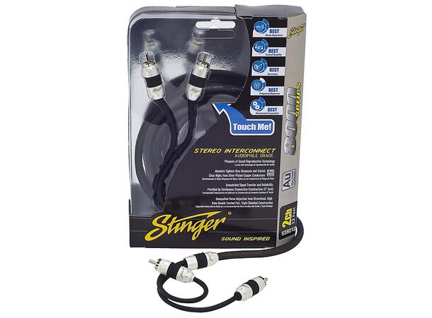 Stinger - SI823 Signalkabel 1m 8000 Serien, 2 kanaler RCA